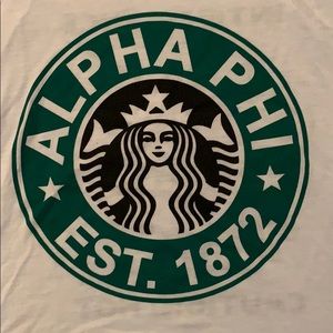 Alpha phi Starbucks shirt